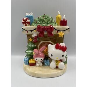 Hello Kitty Blue Sky Clayworks 2024 Christmas Fireplace New